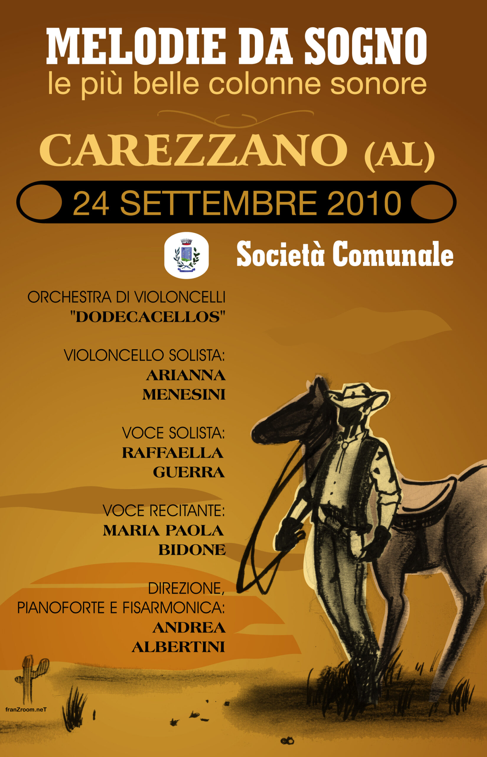 Colonne Sonore a Carezzano, manifesto di Andrea Franzosi franzroom.net