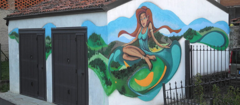 La Ninfa di Cella - murale di Andrea FranZosi franZroom.net